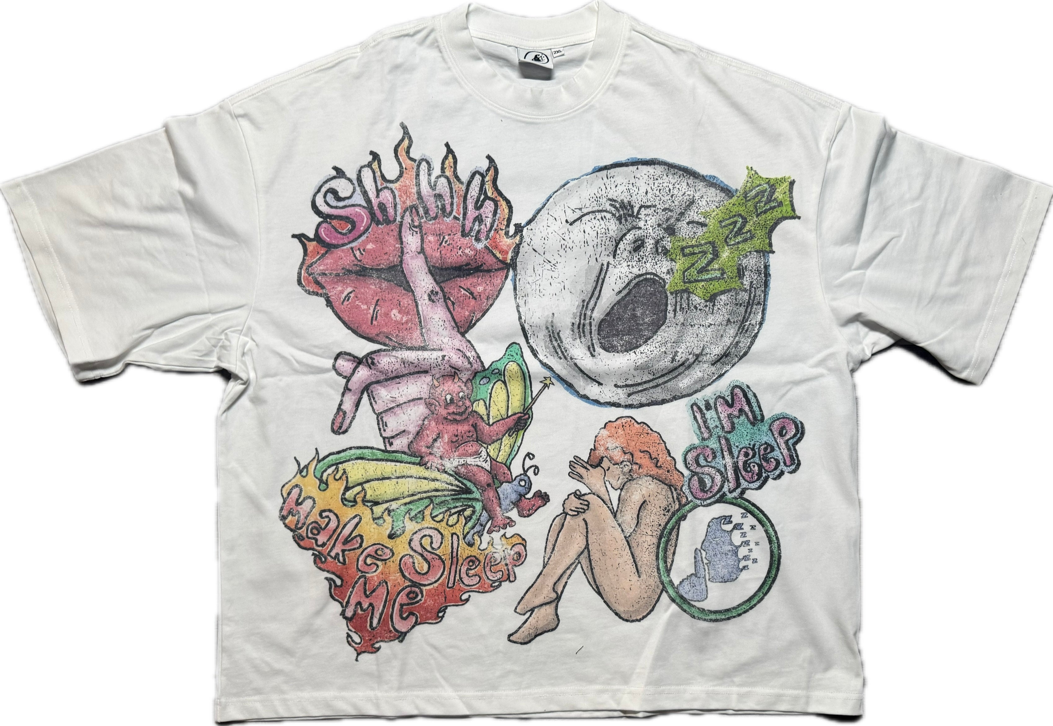 Shhh Im Sleep - Pain OG White Tee